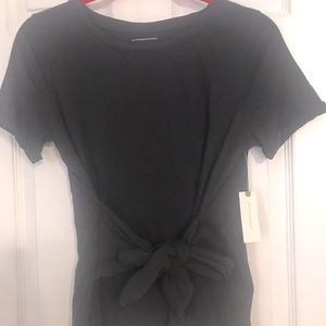 Anthropologie Navy blue top (matches belted pants in my closet).